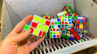 Shredding a Rubik&rsquo;s Cube! Insanely Satisfying Toy Destruction in the Shredder