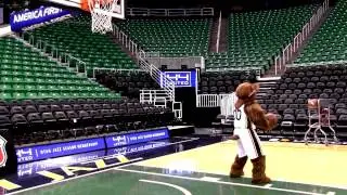 Jazz Bear Challenges Trevor Booker