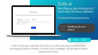 Bekräftigung oder Widerspruch? Forschung mit Scite.ai validieren (Alfasoft Online Demo Days 2025)