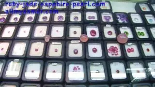 Ruby gemstones at Bogyoke Market Yangon
