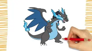 Como Dibujar a MEGA CHARIZARD X I POK&Eacute;MON