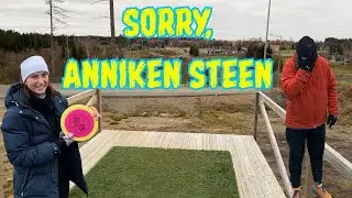 Karidalen (white layout) - Anniken Steen. Disc golf i Gj&oslash;vik