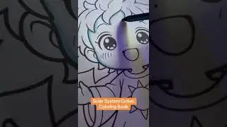 Sun Girl Coloring | Work in Progress | Solar System Cuties Chibi Kids Coloring Book #mangachibi