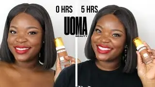 OILY SKIN APPROVED??? UOMA BEAUTY Foundation Review + Wear Test Dark Skin (T4W)  |  Le Beat