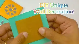 DIY Unique Cardboard Wall Hanging with Mirrors | Aesthetic Room Decor | best out of waste idea