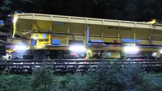 Gleisbaustelle Einsiedeln - Biberbrugg, SOB, Gleisbaufirma C. Vanoli AG mit Vanoliner, 20.8.2014