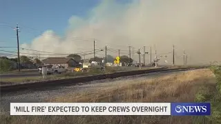 &lsquo;Mill Fire&rsquo; in Gregory keeps crews on scene overnight as winds fuel flames