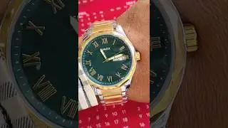 Timex Silver Golden with Green Dial Watch Battery Replacement #guptawatchco