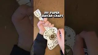 DIY Paper Guitar Craft | Art Project Idea #artlesson #artproject #artteacher #artforkids #artclass