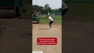 Drill to take your head to the ball & hand eye coordination | Coach Dhruv | Batting Tips
