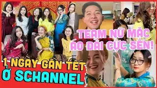 Vlog Sếp Huy : 1 ng&agrave;y gần Tết ở Schannel - Minh tinh Hải Yến toả s&aacute;ng,  Cả team nữ mặc &aacute;o d&agrave;i !