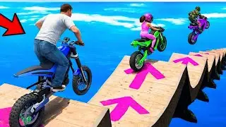 SHINCHAN AND FRANKLIN TRIED THE IMPOSSIBLE LONGEST BUMPY ROADS PARKOUR CHALLENGE GTA 5 
