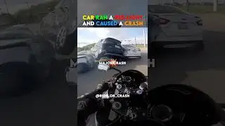 Байкер на волосок от гибели! 🚦💥 #мотоцикл #авария #полиция