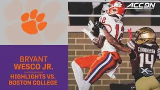 Clemson's Bryant Wesco Jr. Highlights vs. Boston College