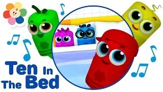 Ten in the Bed 3D Nursery Rhymes Song - Color Crew Babies | 3D Rhymes for Children | BabyFirst