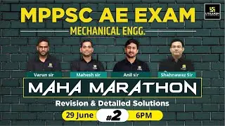 MPPSC AE Exam #2 | Mechanical Engineering | Maha Marathon Revision Class | Utkarsh Engg. Team