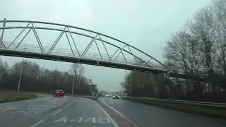 Driving On Hams Way A4440 & Malvern Road A449, Powick, Worcestershire, UK 8th February 2025
