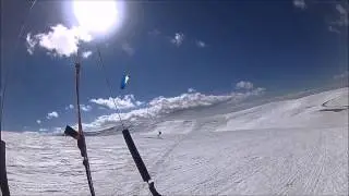 Snowkiting at Skyline February 15, with Adi Kites