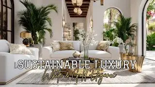 White and Gold Interior Design Ideas for a Modern Classic Luxury Home ✨🤍