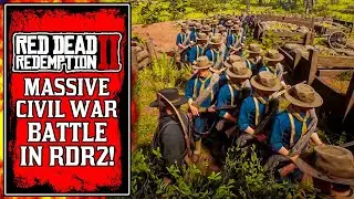MASSIVE Civil War BATTLE in Red Dead... (RDR2)