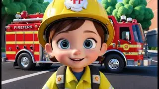 Fire Truck Loud and Bright | Blazing Lights & Sirens Song for Kids | Brave Helpers on the Move!