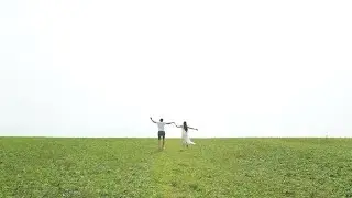Couple Running Together Stock Video