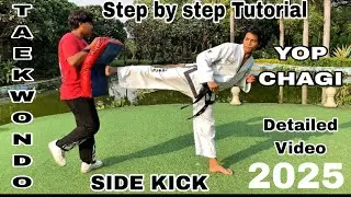 Taekwondo Side kick step by step tutorial 2025 