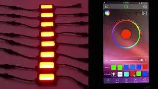 (8pcs/set) Upgraded RGB LED Rock Light Multicolor Set with Bluetooth Controller（APP：happylighting）