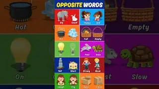Opposite Words for Kids | Learn Antonyms with Fun Pictures & Sounds #oppositewords
