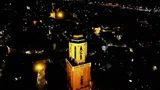 De Peperbus by night, Zwolle. #dronevideo #nightdrone #Zwolle #peperbus #dji #djimini3pro