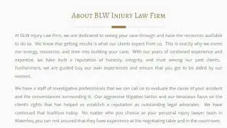 Best Personal Injury Lawyer Waterloo - BLW Injury Law