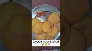 Golden outside, spicy matar inside🤤💚One bite =pure desi happiness#MatarKachori#IndianSnacks#DesiFood