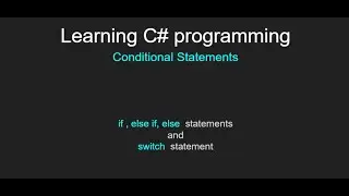 C# Conditional Statements - if statement