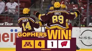 Highlights: #1 Minnesota Men's Hockey Skates By Badgers in Border Battle Win