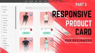 Part 5| How to Build a Responsive & Simple Product Card With HTML, CSS, JQUERY| Online Fashion store