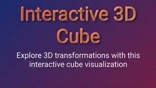 🌐 3D Rotating Cube with HTML, CSS & JavaScript | Interactive 3D Animation