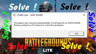 How to fix safe mode error in pubg pc lite | pubg pc lite fix safe mode | The khanshab