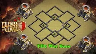 Clash of clans base th9 war || TH9 War Base 2016 With Bomb Tower || ANTi Hog + ANTi Valkyrie