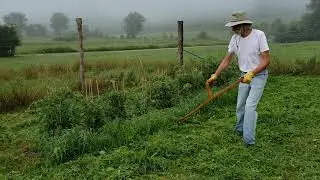 Moving a windrow aside for the next cut