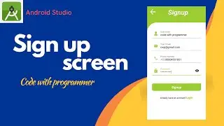 signup page in android studio || Android Studio 2022 || real estate app tutorial 2