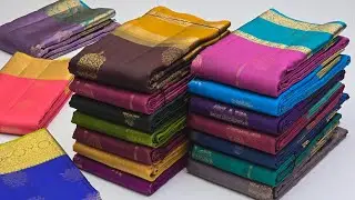 Kanchi Border Pure Silk Sarees || Best Silk Sarees Shop in Coimbatore || Handloom || Wholesale Price