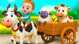 Wheels On The Bus Go Round And Round + Lola the cow cart song + Bingo | Nursery Rhymes & Kids Songs