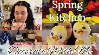 NEW🌻 SPRING KITCHEN DECORATE WITH ME | FARMHOUSE EASTER KITCHEN DECOR 2023 | SPRING DECORATE WITH ME