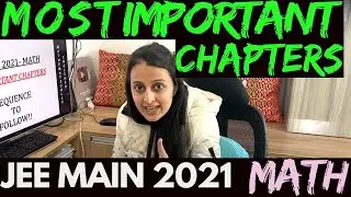 IIT JEE MAIN 2021: MOST IMPORTANT CHAPTERS in MATH: NEHA AGRAWAL
