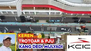 KEREN 👍 Trotoar dan PJU Kang Dedi Mulyadi di depan Stasiun Kereta Cepat Whoosh Padalarang