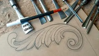 Easy carving beautiful leaf how to wood carving