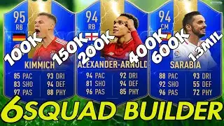 SQUAD BUILDER 100k 150k 200k 400k 600k 1.3MIL FIFA 19