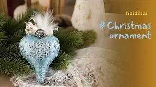 DIY Snowflake Heart Ornament &ndash; Elegant Textured Christmas Decor