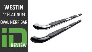Westin 4&rdquo; Platinum Oval Black Nerf Bars