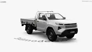 Toyota Hilux Single Cab Alloy Tray WorkMate 2025 3D model by 3DModels.org